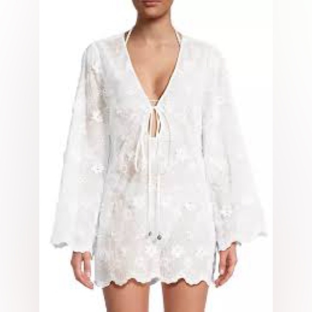 Milly Cabana Viara Floral Applique Cover-Up - NWT